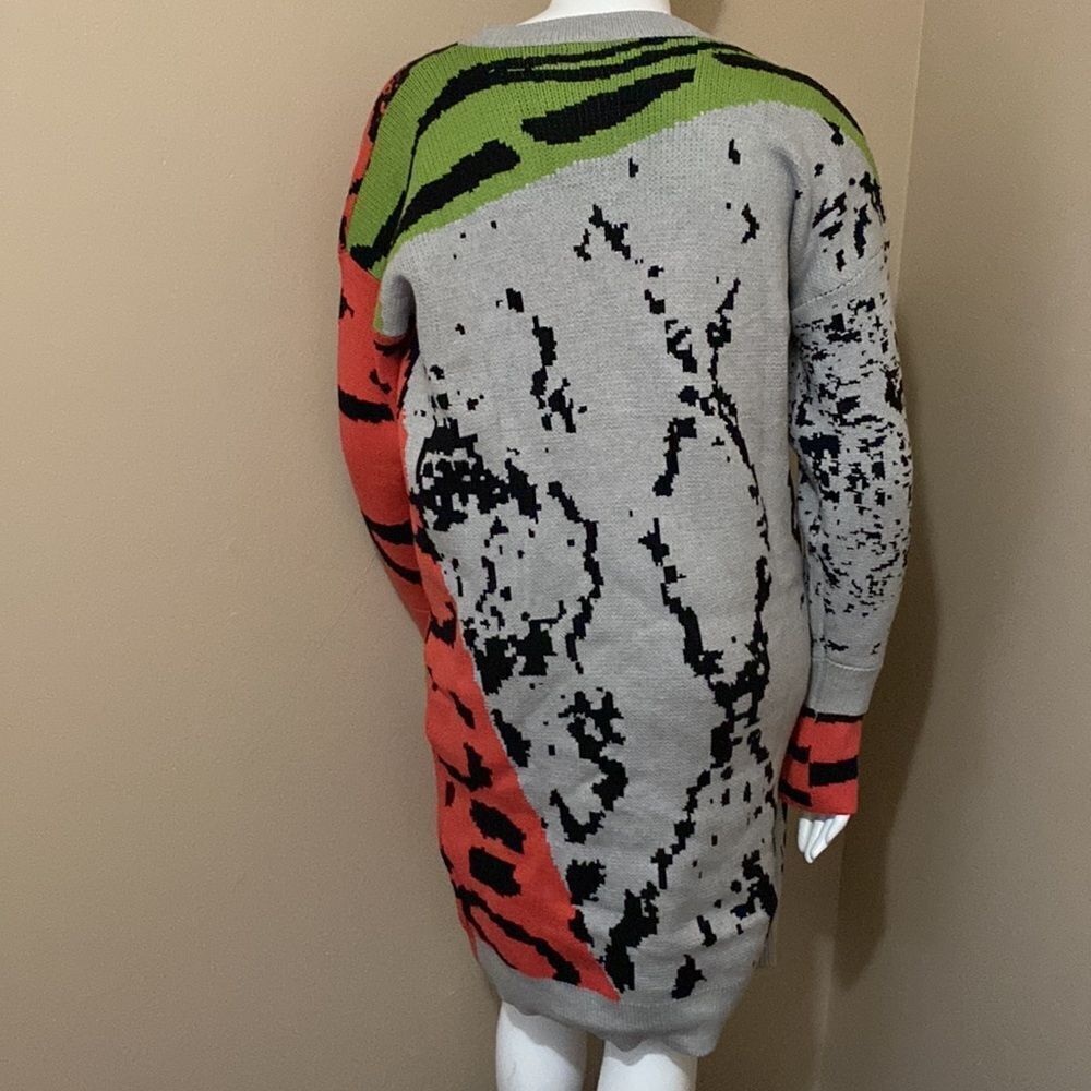 NWOT Oversized Multi-Color Sweater Dress - Picture 15 of 16